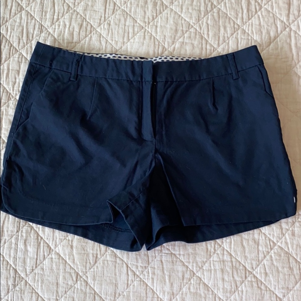 Navy Blue scalloped pocket shorts
